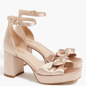 J Crew Bow Platform Heels